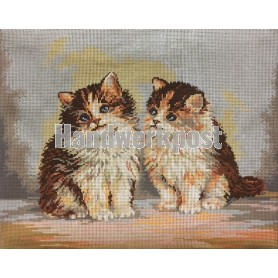 stramin + garnpaket, kittens (100% wolle)