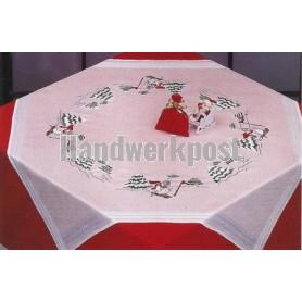 stielstichdecke sneeuwpop aan het skieën, wit