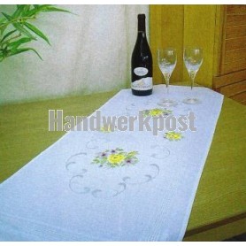 stielstichläufer gele rozen met papavers, wit