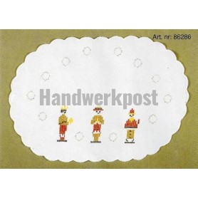 kreuz/stielstichdeckchen drie koningen, wit