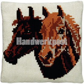 kreuzstichkissen paardenhoofden
