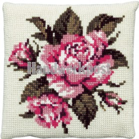 kreuzstichkissen rose rozen