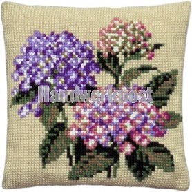 kreuzstichkissen hortensia