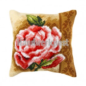 kreuzstichkissen stijlpatroon, rose pioenroos