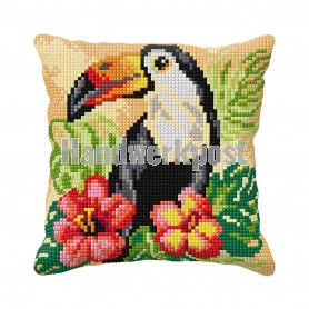 kreuzstichkissen toekan