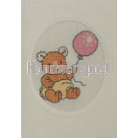 stickpackung glückwunschkarte, bobbi, beertje met rose ballon