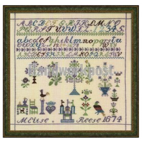 stickpackung sampler, anno 1874