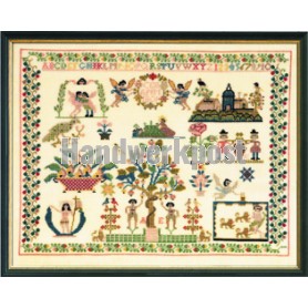 stickpackung sampler, anno 1809
