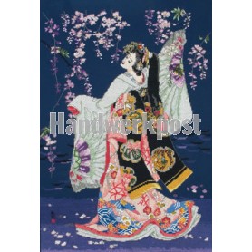 stickpackung geisha met bloesemtak