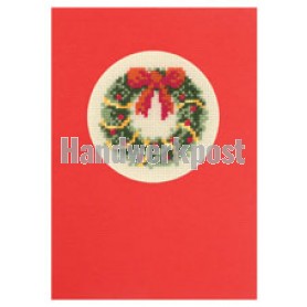 stickpackung weihnachtskarte, kerstkrans