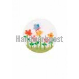 stickpackung weihnachtskarte, vlinder met bloemen