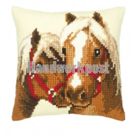 kreuzstichkissen paarden