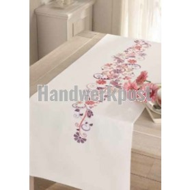 stielstichläufer stijlbloemen, wit