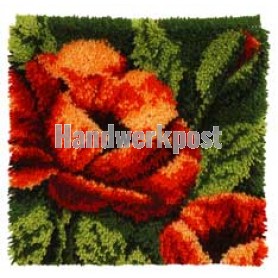 knüpfkissen papaver