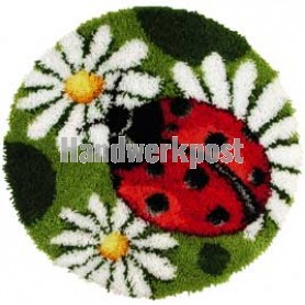 knüpfdecke margrieten/lieveheersbeestje