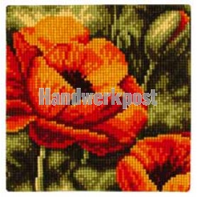 kreuzstichkissen papaver