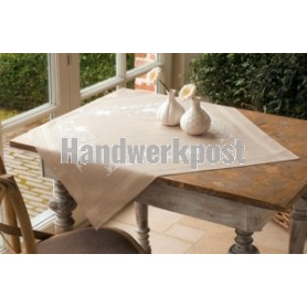 kreuzstichdecke vogels met bloemen, beige