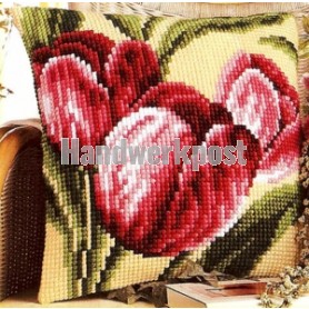 kreuzstichkissen tulpen