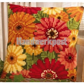 kreuzstichkissen gladiolen