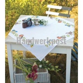 decke vogels, wit mit aida kante