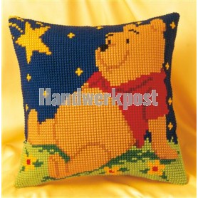 kreuzstichkissen winnie de pooh, onder sterrenhemel