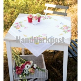 kreuzstichdecke voorjaarsbloemen, wit