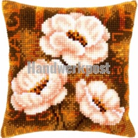 kreuzstichkissen love&peace, anemonen