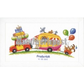 stickpackung op vakantie, geburt frederick