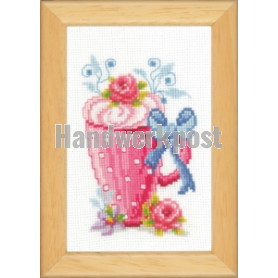 stickpackung koffiebeker met bloemen