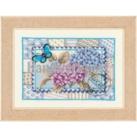 stickpackung nature, hortensia's met vlinder