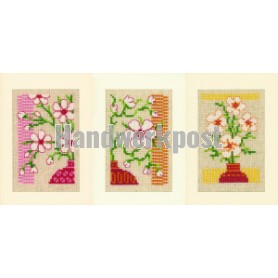 stickpackung glückwunschkarte (3 st.) orchideeën