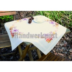 kreuzstichdecke herfstbladeren, ecru