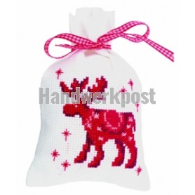 stickpackung kräutertütchen, eland in kerstsfeer