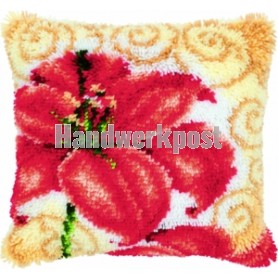 knüpfkissen stijlpatroon, lelie