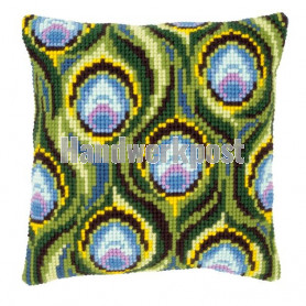 kreuzstichkissen pauwenogen