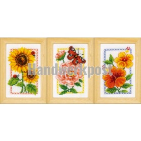 stickpackung zomerbloemen drieluik