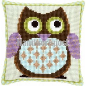 kreuzstichkissen taterende uiltjes, meneer uil