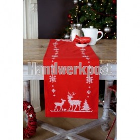 kreuzstichläufer herten in kerstsfeer, rood