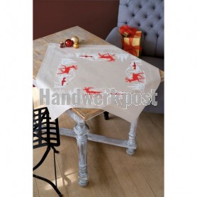 kreuzstichdecke noorse winter, beige