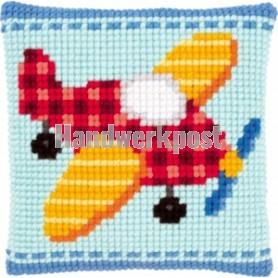 kreuzstichkissen vliegtuig