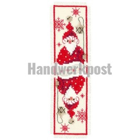 stickpackung lesezeichen, kerstman met lantaarn