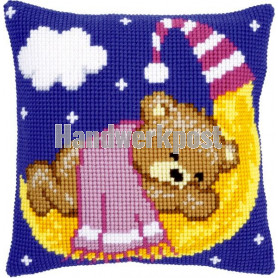 kreuzstichkissen kleine beer, rose