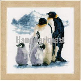 stickpackung pinguin familie op het ijs