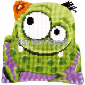 kreuzstichkissen monsters, groen monster (incl. kissenrücken)