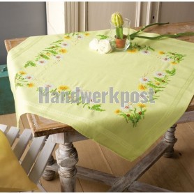 kreuzstichdecke paardenbloemen, groen