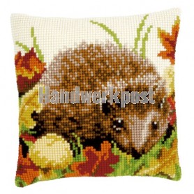 kreuzstichkissen egel in de herfst