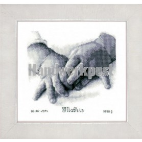 stickpackung babyhandjes, geburt mathis