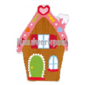 kreuzstichkissen lief!, peperkoekenhuisje (incl. kissenrücken)