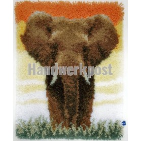 knüpfdecke olifant op de savanne