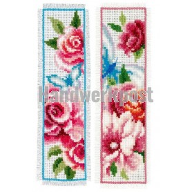 stickpackung lesezeichen (2 st.) bloemen met vlinders
